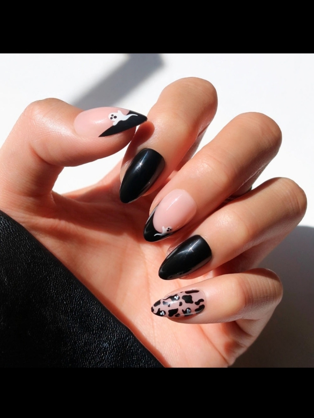 Glamnetic Ghosted Short Almond Press-On Nails